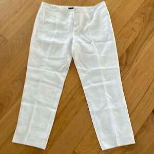 Beautiful lined white linen pants